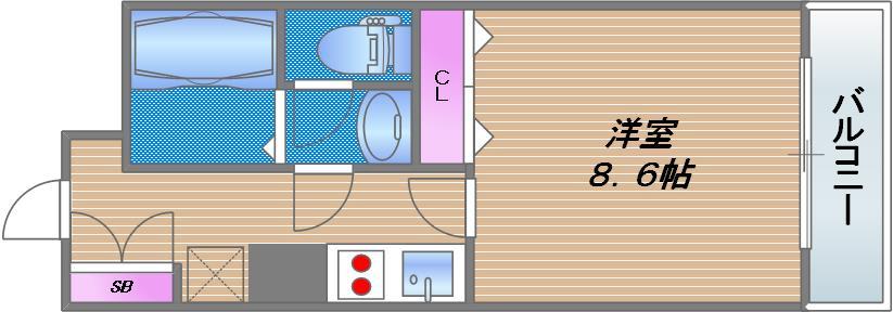 メゾン・ド・ヴィレ大阪城公園前の間取り