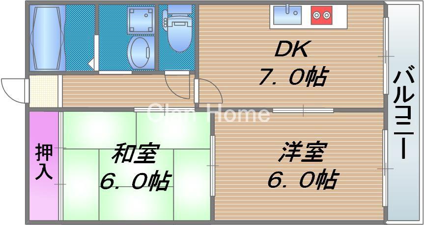サカエマンションの間取り
