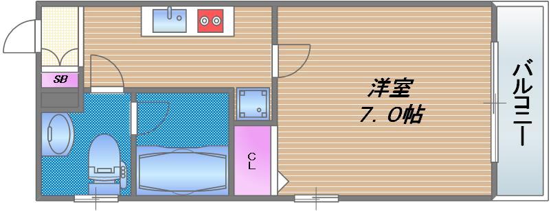 BG新深江(旧:GROOVE新深江)の間取り