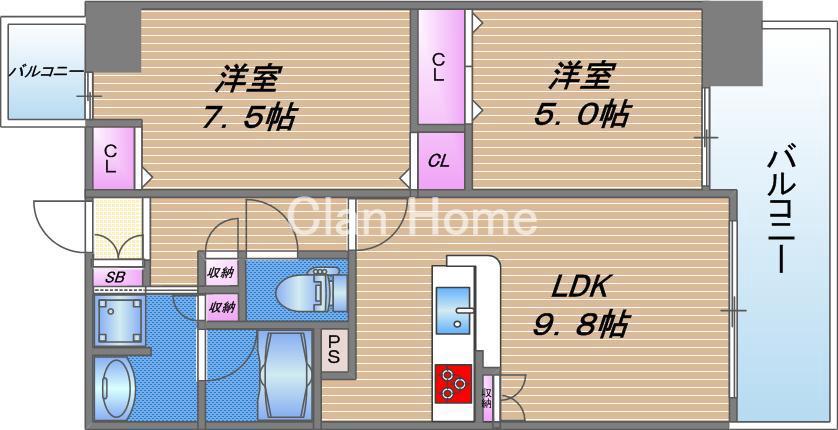 セイワパレス玉造の間取り