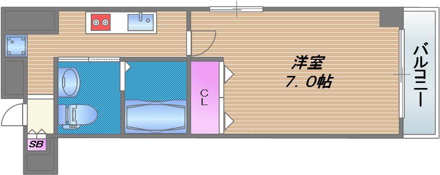 B-RISE玉造の間取り