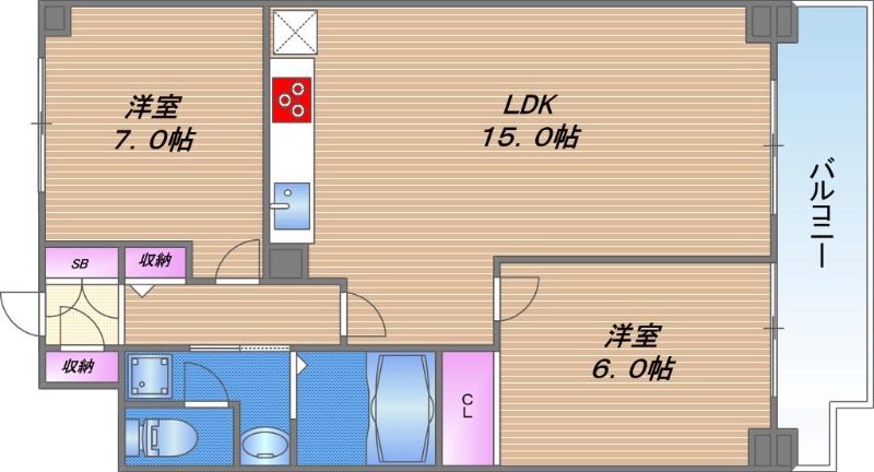 ハイツ森ノ宮の間取り