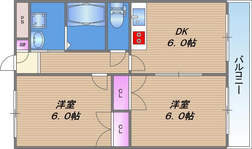 M’プラザ城東六番館の間取り