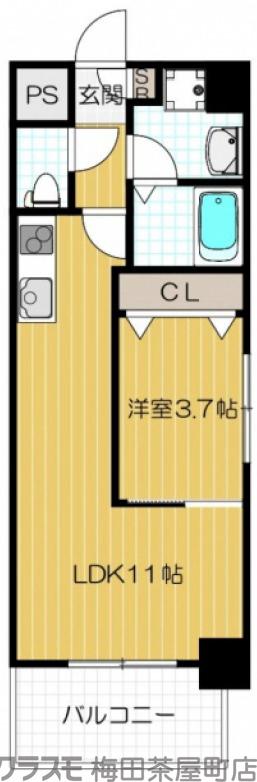 エクレレメディコ天六の間取り