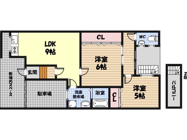 今福西5丁目貸家の間取り