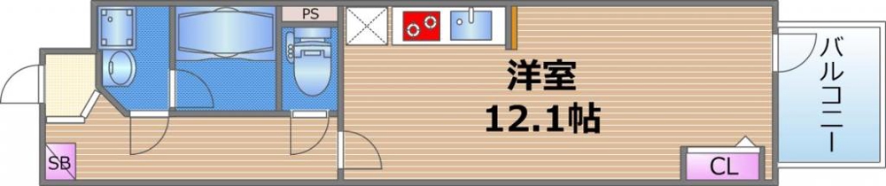 ラクラス長堀橋(旧:スプランディッド南船場)の間取り