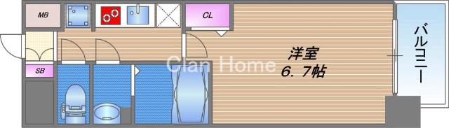 プレサンス上町台筆ヶ崎NORTHの間取り