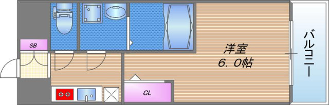 エスリード大阪NAGAHORI GATEの間取り