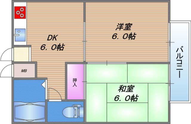 レーベンハイム諏訪の間取り
