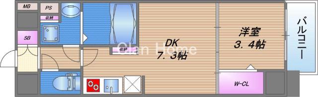 JPレジデンス大阪城東4の間取り