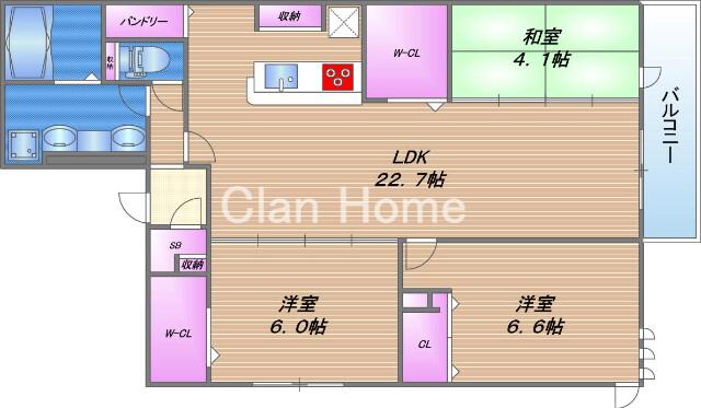 クラシスト東中本の間取り