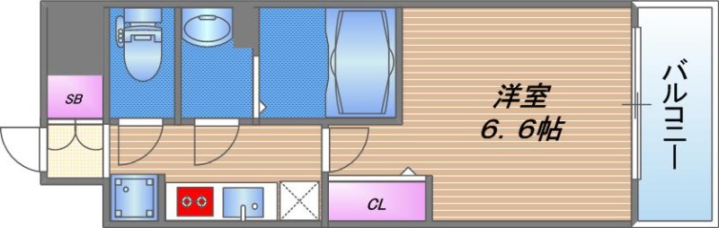 プレサンス堺筋本町駅前シェルの間取り