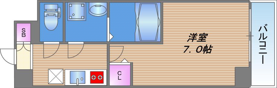 グランカーサ天王寺EASTの間取り