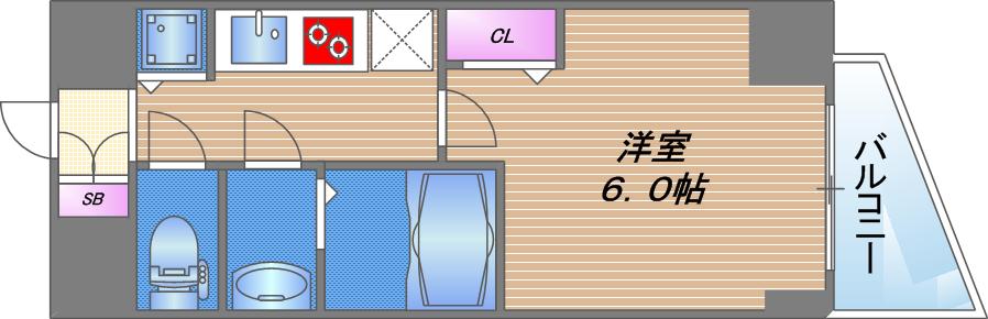 S-RESIDENCE堺筋本町Unoの間取り