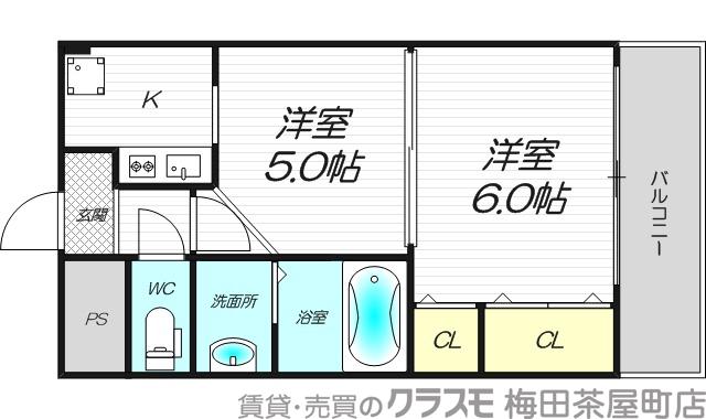 西宮原の完工年月(1979年10月)築の賃貸マンションの間取り