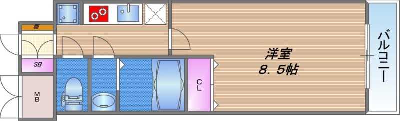 スプランディッド京橋EASTの間取り
