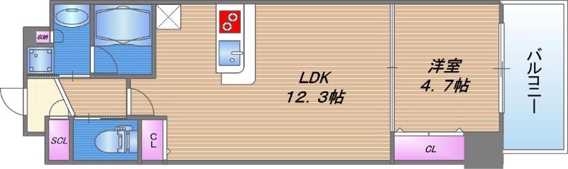 Dimus北浜の間取り