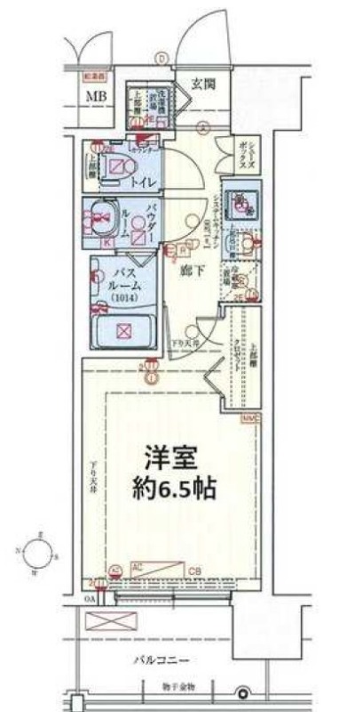 スワンズシティ大阪エスクレアの間取り