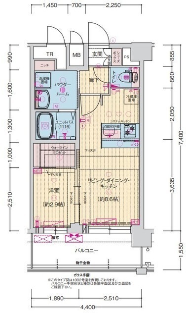 プレサンス東小橋エレディータの間取り
