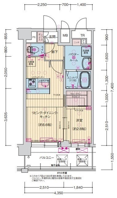 プレサンス東小橋エレディータの間取り