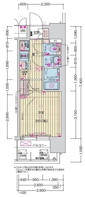 プレサンス緑橋ソレアスの間取り