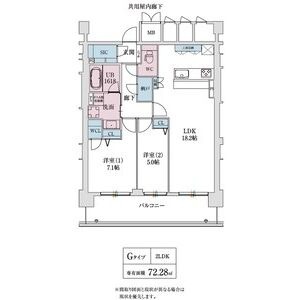 スプランディッド本町グランの間取り