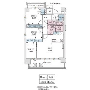 スプランディッド本町グランの間取り