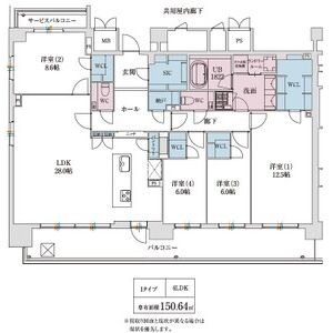 スプランディッド本町グランの間取り