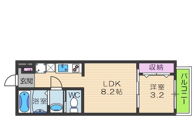 CASA南巽EASTの間取り