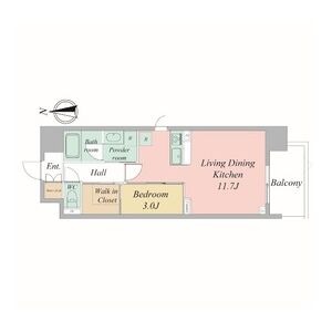 セレニテフラン谷町四丁目の間取り