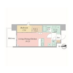 セレニテフラン谷町四丁目の間取り