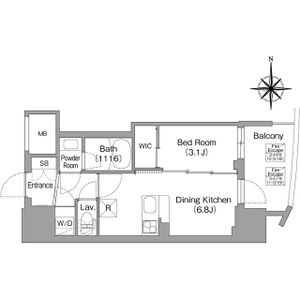 コンフォリア・リヴ大阪本町の間取り