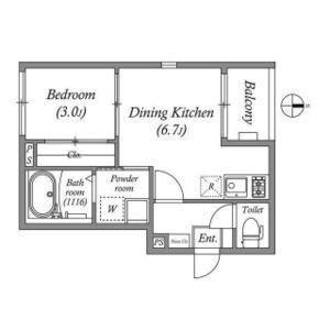 ハーモニーテラス巽西の間取り