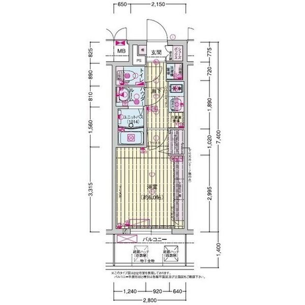 プレサンス鶴橋トレヴィエの間取り
