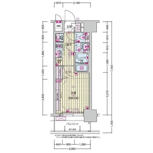 プレサンス鶴橋トレヴィエの間取り