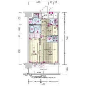 プレサンス鶴橋トレヴィエの間取り