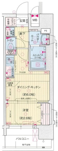 プレサンス長田レジェールの間取り