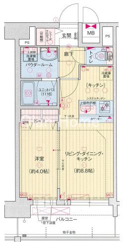 プレサンス長田レジェールの間取り