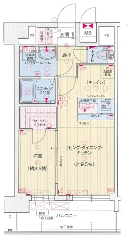 プレサンス長田レジェールの間取り