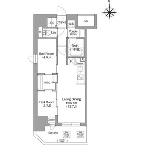 コンフォリア・リヴ博労町一丁目Qの間取り