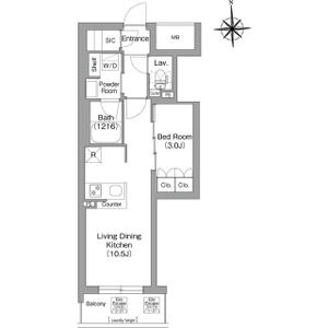 コンフォリア・リヴ博労町一丁目Qの間取り