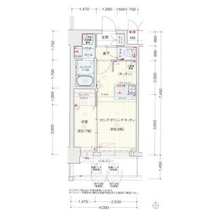 ファステート東大阪バレーナの間取り