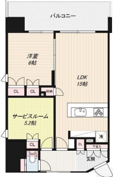 Noire北堀江の間取り