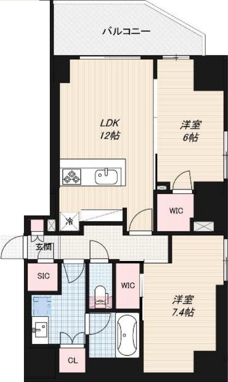 Noire北堀江の間取り