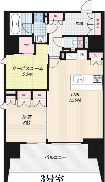 Noire北堀江の間取り