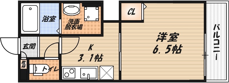 仮称)高槻市古曽部共同住宅の間取り