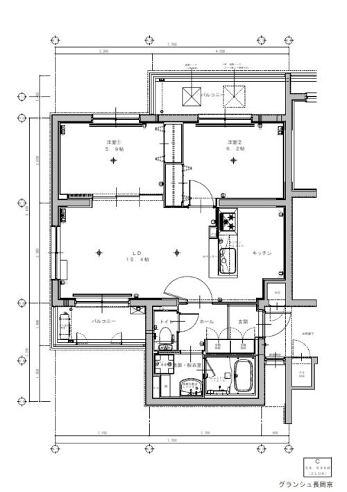 開田の完工年月(2026年2月)築の賃貸マンションの間取り