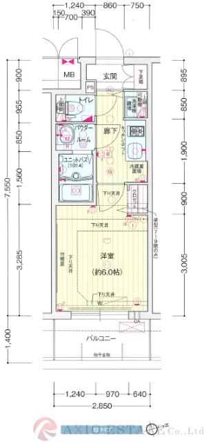 プレサンス新大阪ザ・シティの間取り