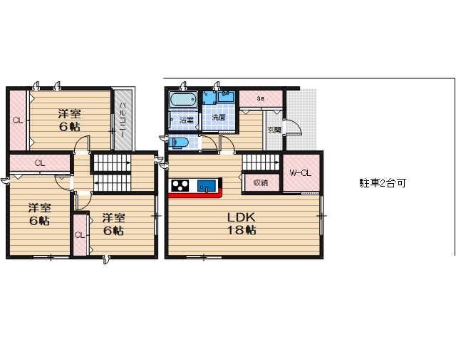 ベルリード南茨木C棟の間取り