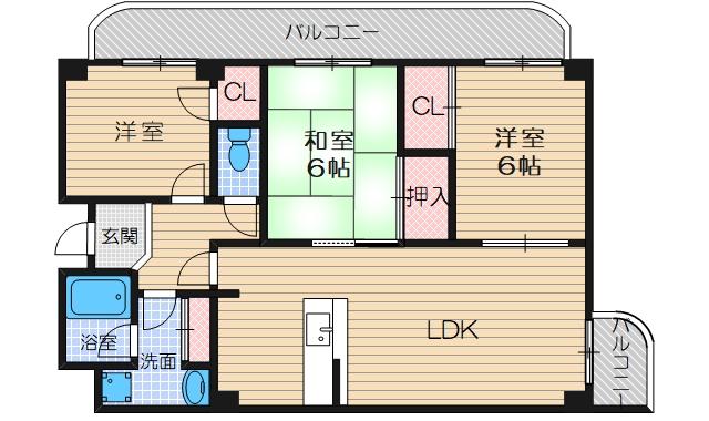 プルミエール春日丘の間取り